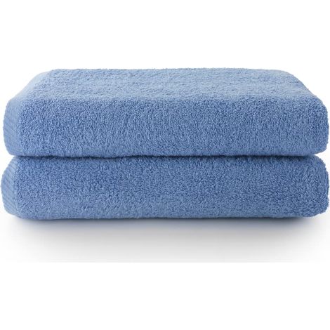 Lot de 2 Grandes Serviettes de Bain - Grandes Serviettes de Douche - Serviette de Bain de 100 x 150 cm - Lavande (1/5)