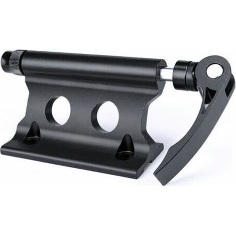 Fourche en aluminium et porte-vélos à dégagement rapide pour remorque ou camion porte-bagages avec clip fixe de fourche avant de vélo à dégagement rapide, noir (1/5)