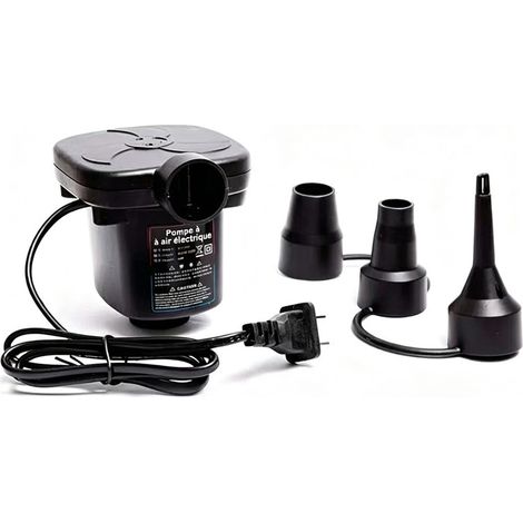 Pompe à air électrique, pompe à air pour bouée gonflable, pompe à air pour piscine gonflable, pompe à air double alimentation pour bouée gonflable avec 3 embouts, portable, adaptée au camping, aux mat (1/5)