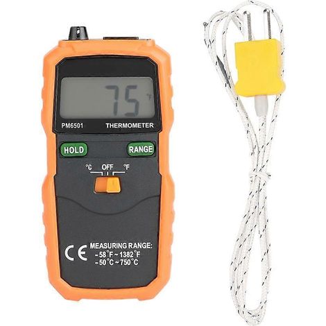 PEAKMETER PM6501 K Typ Digitales LCD-Temperaturthermometer Prüfgerät