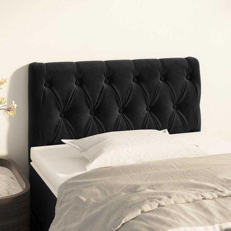 vidaXL Tête de lit Noir 80x7x78/88 cm Velours (1/5)