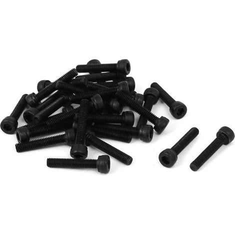 M3 x 16mm Stahl Schraubenkappe Innensechskantschrauben Schwarz (1/2)