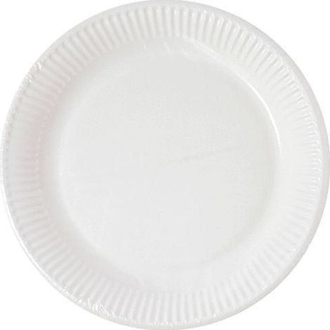 10 assiettes en carton compostable à domicile, 18 cm, blanches, pour buffet écologique