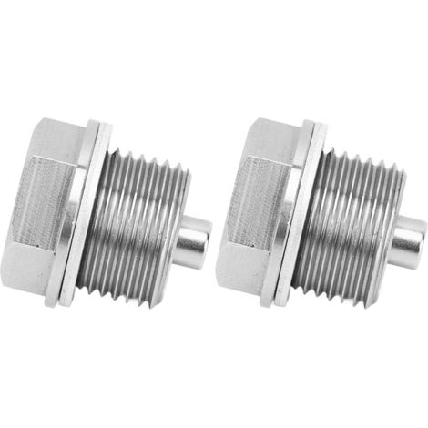 Paar Ölablassschrauben mit 2 Unterlegscheiben, magnetische Ölsumpfmutter aus Edelstahl, Ersatz für GM, KIA, CRV und Pilot (1/5)