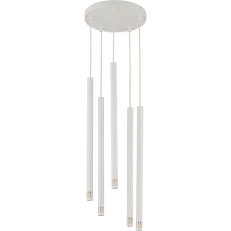 Suspension moderne blanche ronde 5xG9 Sopel Laser Sigma (1/2)