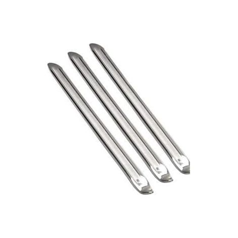 3 pcs Demonte Pneus Acier Levier Pneu Métal Kit, Démonte-pneus Manuels pour Moto, Voiture Électrique, Vélo, Argent, Outil (1/4)