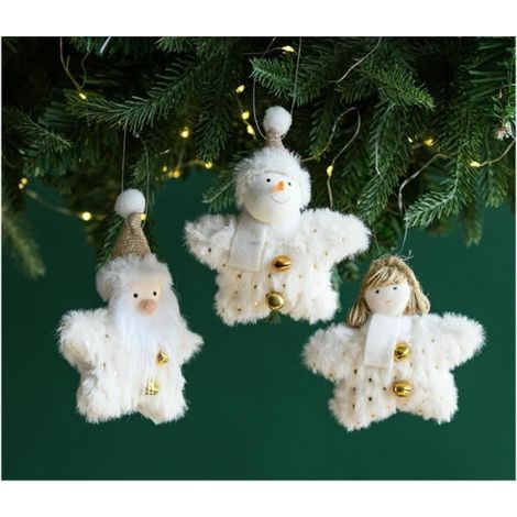 Ornements de pendentifs Suspendus - - Boule de Noël - Blanc - Décoration de Noël - Mixte (1/5)