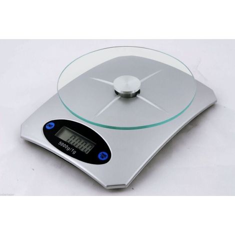 Vtizikl Bilancia Digitale Lcd Piatto In Vetro Da Cucina Elettronica 5 Kg Tasto Tara Casa -