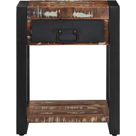 Table d'appoint,Table basse,Table de Salon multicolore 40x40x50cm bois récupération massif CFW47197 (1/5)