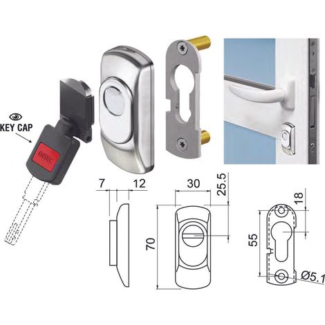 DEFENDER MAGNETICO PER CILINDRO SAGOMATO ACCIAIO INOX SATINATO MGSG15 DISEC