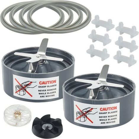 PièCes de Lame de MéLangeur de Rechange pour MéLangeur NutriBullet 600W 900W avec Joint de Lame D'Extracteur et Engrenage (1/4)