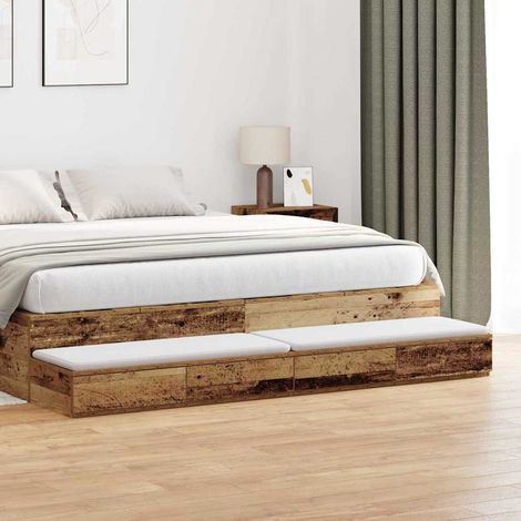 Cassetti per letto Legno vecchio 180 x 36,5 x 16,5 cm vidaXL