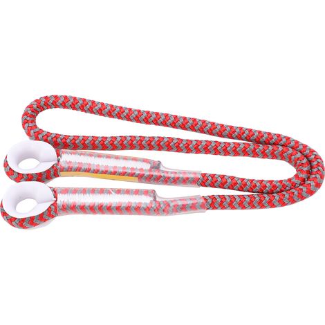 Corde de rappel professionnelle pour escalade et secours - Sangle protectrice œil-à-œil boucle de longe rouge 80 cm