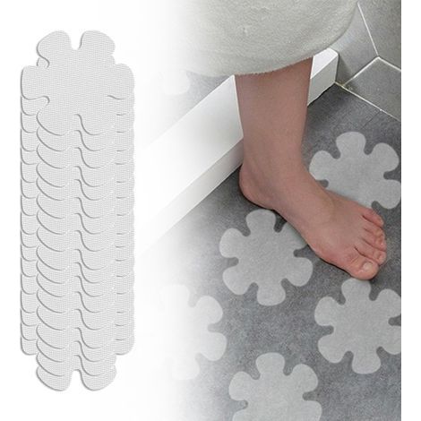 Tapis antidérapant pour douche et baignoire, lot de 20, transparent (1/5)