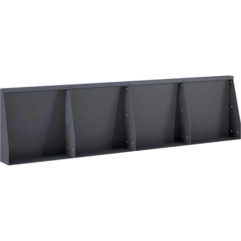 vidaXL Muro de Contención 4 uds. 40 x 12 x 30 cm Acero Gris antracita (1/2)