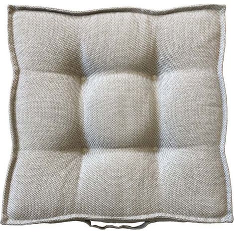 Cojín de suelo Odalys Natural de tela 45x45x8cm - Tela