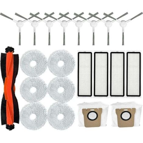 Kit Accessoires Robot Aspirateur Brosse Latérale Filtre HEPA Tissu Compatible X20 Plus (1/4)