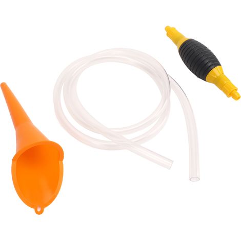 Pompe à siphon manuelle haute capacité portable pour transfert carburant essence diesel pétrole eau liquide avec entonnoir (1/5)