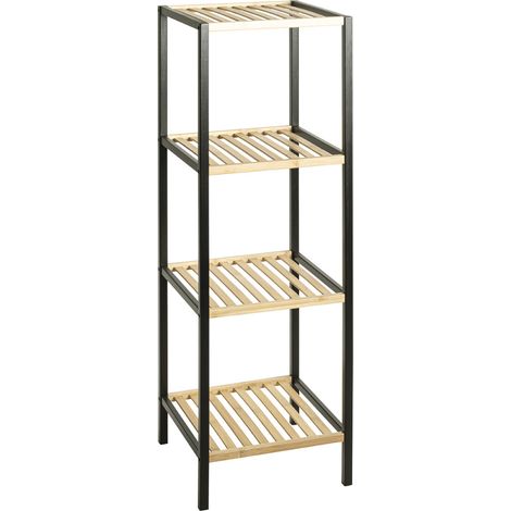 Étagère 4 Niveaux en Bambou "Timmy" 115cm Naturel (1/5)