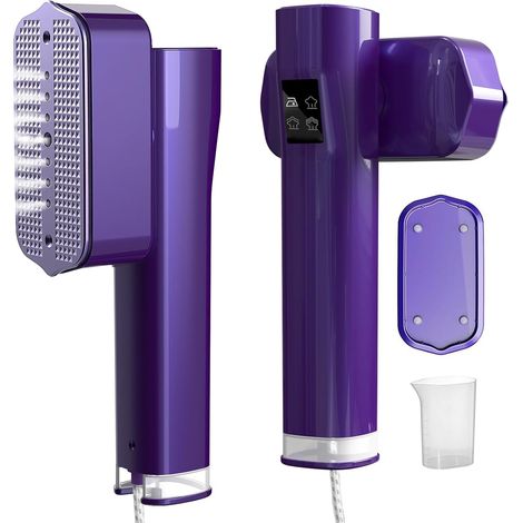 Vaporiera portatile da 1200 W con ferro da stiro integrato, si riscalda rapidamente in 10 secondi, dotata di ampio pannello di controllo e serbatoio dell'acqua da 100 ml, ideale per la casa e i viaggi (1/5)
