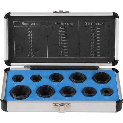 Kit de retrait de boulon, écrou endommagé, matériau 40CR durable pour un usage professionnel général (1/5)