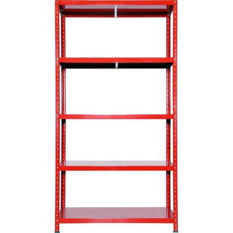 Scaffale in Metallo 5 Ripiani 100x40x187 cm Ettore Rosso (1/4)