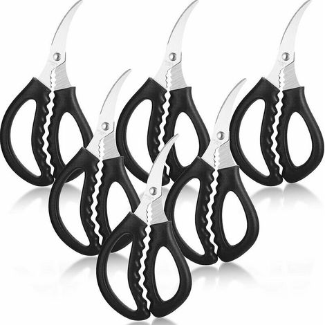 Kitchen Seafood Scissors Multifunctional Stainless Steel Scissors Seafood Fish Crab Shrimp Lobster Scissors Suitable for Kitchen Seafood Peeling Tools (6,
