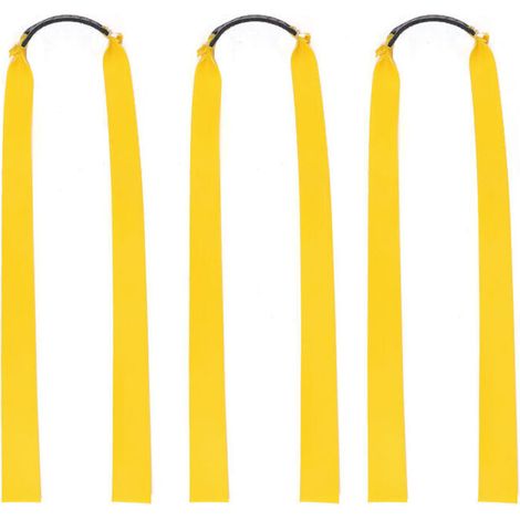 10er-Pack flache Gummibänder – Ersatz für Holzriemen im Outdoor-Bereich – Für die Jagd – Zufällige Farbe – 252 cm