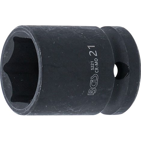 Vaso de impacto bgs technic acero cromo molibdeno 21 mm plateado (1/4)