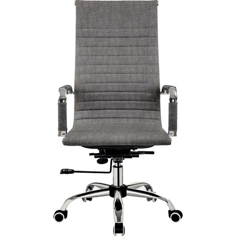 Chaise de bureau en simili-cuir couleur cendre, avec soutien haut, modèle EXECUTIVE (1/3)