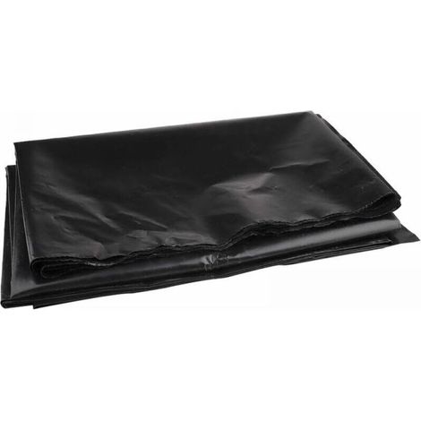 Bâche de bassin noire robuste 3 m x 3 m pour bassin à poissons et fontaine de jardin (1/5)