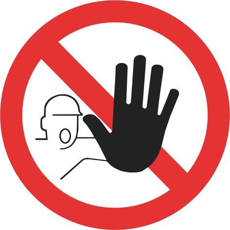 Panneau interdiction, avec pictogramme : Entrée interdite ( Prix pour Paquet de 2 )