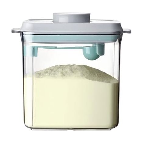 Distributeur De Lait en Poudre 1700 ml Conteneur Scellé pour Lait Poudre avec Couvercles et Cuillère Récipient à Poudre Scellé Pour Conserver le lait en Poudre,les Snacks, les Céréales (1/5)