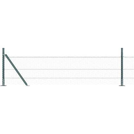 Maison Exclusive - Geschweißter Drahtzaun mit Betonfundament 25 x