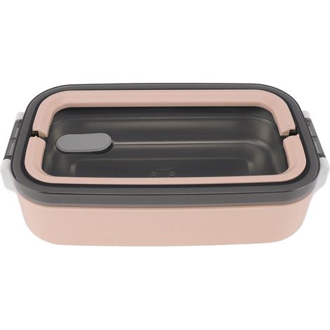Boîte à lunch isotherme en acier inoxydable 304, étanche, rose, idéale pour les élèves, l'école et le bureau. (1/5)