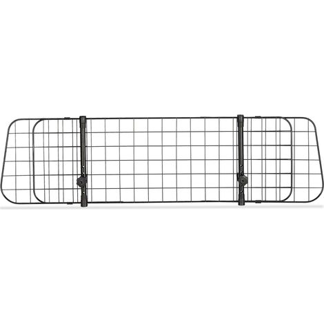 Griglia di separazione regolabile per cani auto installazione facile 90 x 50 x 60 cm in metallo nero 130008369