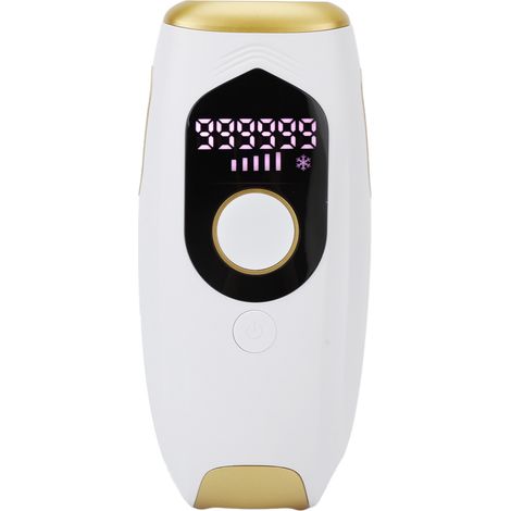 Épilateur IPL Lumière Rouge Ondes Anti-Âge Rajeunissement Peau Machine Épilation Blanc Or 100-240V Prise UE (1/5)