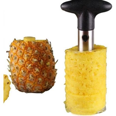 Ananas trancheuse - Ananas - Éplucheur - Plastique - Métal - Noir (1/4)