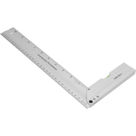 Équerre de menuiserie 300mm en alliage d'aluminium renforcé, outil de mesure à angle droit 90° pour bois (1/5)