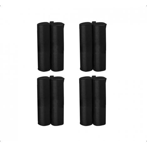 4 Pcs Gazebo Tente Sacs De Sable De Lestage De Fixation pour Tonnelle Parasol Pavillon Sable Jardin (Noir) (1/5)