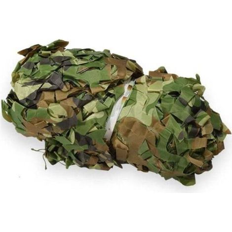 Voile d'ombrage filet camouflage 5x6m – Léger et résistant à l'eau – Revêtement anti-éblouissement – Pour chasse et observation