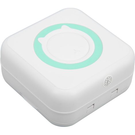 Mini imprimante thermique sans encre Bluetooth portable de poche verte, pour photos erreurs, étiquettes, notes d'étude, mémos, listes (1/5)