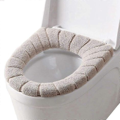 Set mit 3 WC-Sitzbezügen, weiche und warme Kissen, waschbar, mehrfarbig (1/5)