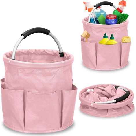 1 Sac de rangement pliable, 6 poches, Tissu Oxford, Imperméable, Poignée EVA, Pour nettoyage maison (1/5)