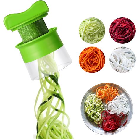 Gemüseschneider, Spiralschneider, Gemüsespaghetti Gemüsespiralschneider für Zucchini-Nudeln, Karottenspaghetti, Gurken-Tagliatelle (1/5)