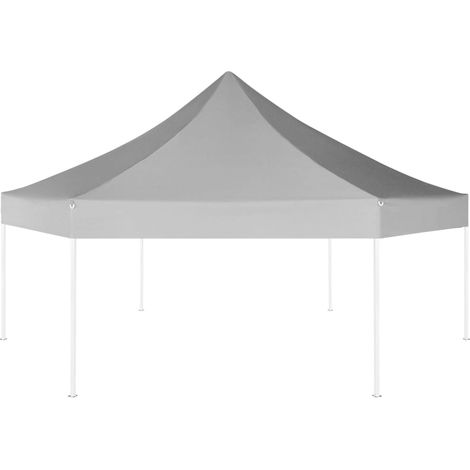 Maison Exclusive - Pop-Up-Partyzelt Hexagonal Faltbar Grau 3,6x3,