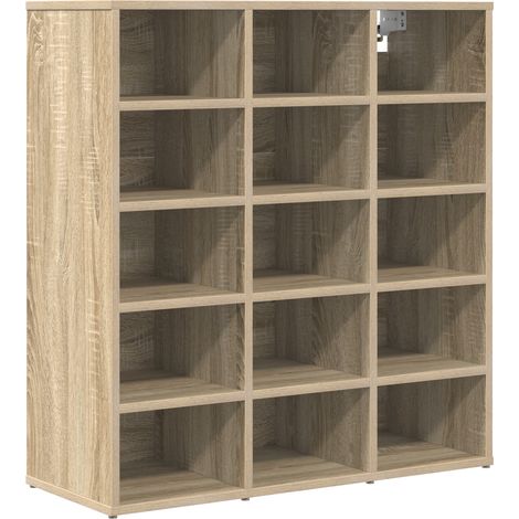 Cabinet à chaussure Meuble à chaussures Chêne Sonoma 77,5 x 30 x 83,5 cm (1/5)