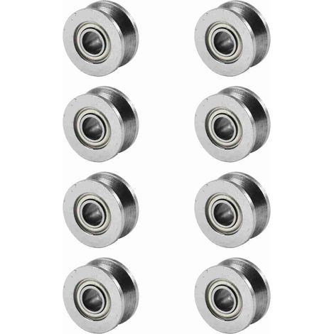 10 roulements à billes à gorge V 4x13x6mm pour systèmes de guidage linéaire et rails (1/5)