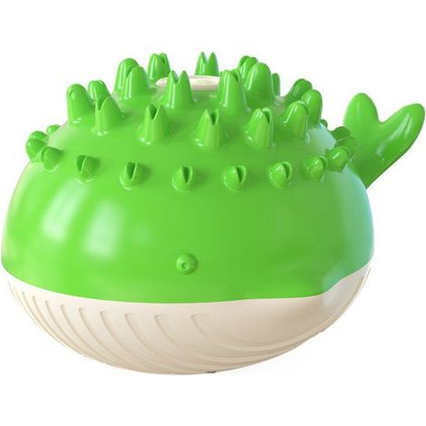 Jouet à mâcher pour chien, jouet pour animaux de compagnie, jouet électrique pour chien, brosse à dents molaire, jouet flottant pour jeu interactif à mâcher agressif (vert) (1/5)