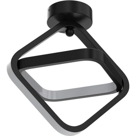 Plafonnier, de couloir carrée 24w 2700lm pour couloir balcon, diamètre 25cm (1/5)